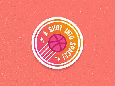 A Shot Into Space dribbble shot space sticker