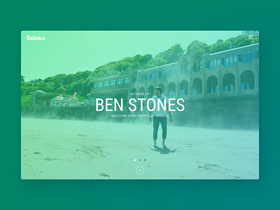 Ben Stones - Personal Portfolio Website conversion desktop home home page homepage portfolio portfolio design portfolio site portfolio website ui web design website