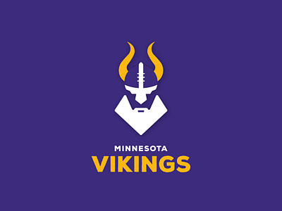 VIKINGS logo minimal minnesota modern nfl purple viking