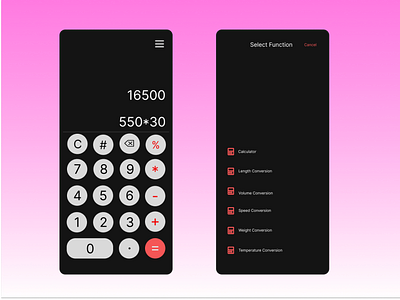 #DailyUI 004/100 calculator #designedBy Malthidar