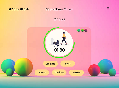 #DailyUI 014/100 countdown timer #designedBy Malthidar