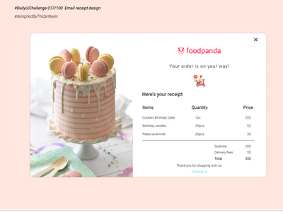 Email Receipt Design
#dailyUichallenge
#017