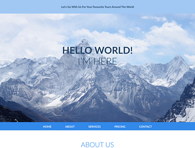 Travel &Tours website design figma uiuxdesign webdesign