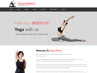 Yoga Website design