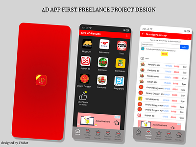 LIVE 4D APP UI/UX DESIGN (freelance pj)