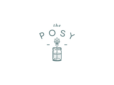 The Posy badge emblem flower flower logo jar lockup logo mason jar seal