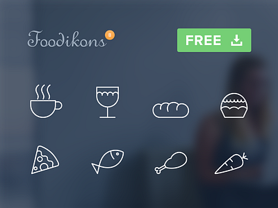 Foodikons bread cake carrot chicken cup fish food free icons pizza vector wine