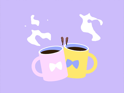 Twin Perks 2d 2danimation after effects animation cheers coffee coffee cup coffee mug motiongraphics spill vector art vector illustration wolfgang animation