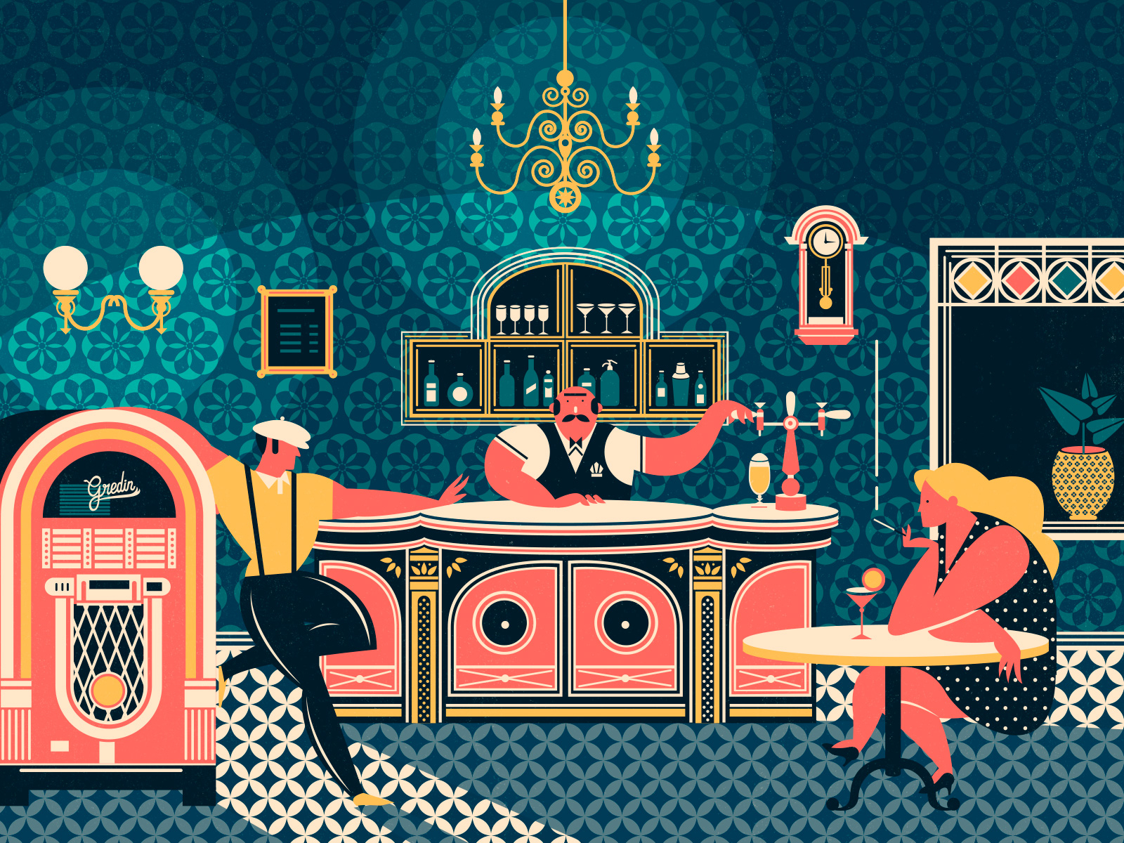 Int. Bar Scene - Night (1981) by Phil for Mongo Studio on Dribbble