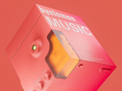 Music Speaker Minimalist 3d animation branding graphic design motion graphics music speaker minimalist