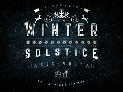Celebrtation of the Winter Solstice typography