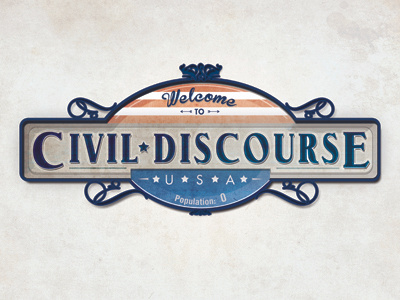 Civil Discourse badge logo sign