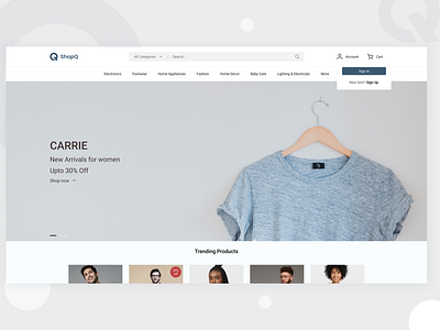 ShopQ - Landing page | Shopping website