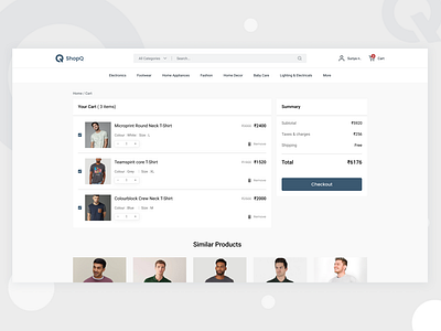 ShopQ - Cart page | Shopping website