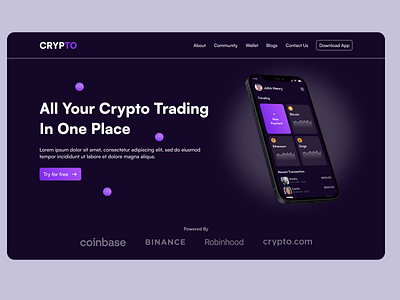 CRYPTO - Landing page