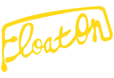 Float On design graphic illustration typography