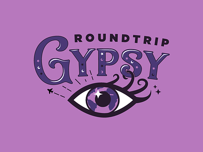 Roundtrip Gypsy Design 1 eye gypsy illustrative logo logo travel