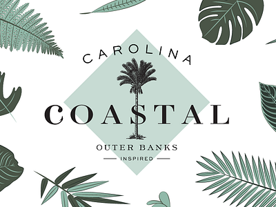 Carolina Coastal for GEM Flooring charleston coastal logo outer banks palm tree