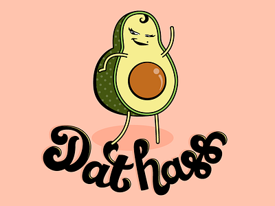 Dat Hass avocado funny hand lettering hump day lettering lol