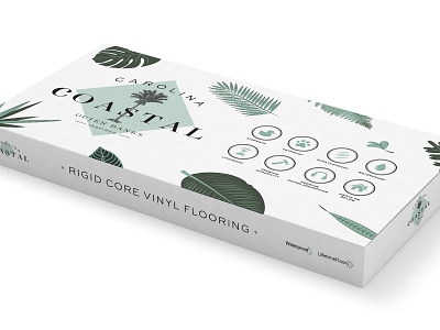 GEM Flooring Product Packaging box carton charleston coastal packaging palm trees