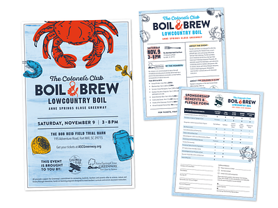 Boil and Brew Poster + Flyer boil brew crab crab boil lowcountry boil shrimp boil
