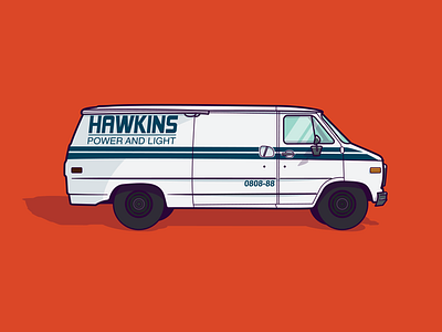 Hawkins Power and Light Van