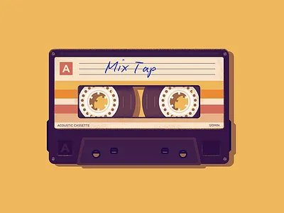 Retro Mix Tape 80s 90s cassette illustration mix music retro tape texture vector