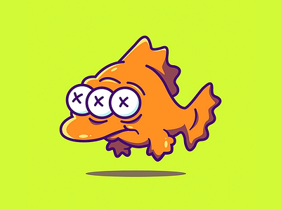 Blinky the Three-Eyed Fish character drink fish illustration nuke simpsons tv show