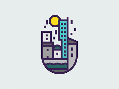 Manchester building city color icon illustration manchester manchester city manchester united rain vector