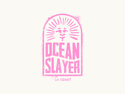 Ocean Slayer badge badge logo badgedesign design icon illustration logo surf surfing texture vector