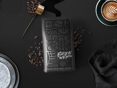 Brew Bros Coffee Roasters brand branding coffee design drink icon illustration logo menu packaging roasters texture typography vector
