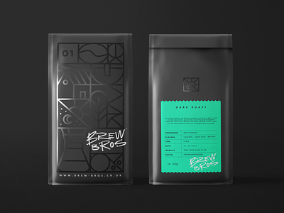 Brew Bros Coffee Roasters bag brew coffee design drink geometic icon illustration logo package packaging design pattern texture vector