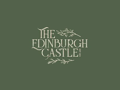 The Edinburgh Castle bar branding design drink england icon illustration logo pub scotland texture typography vector
