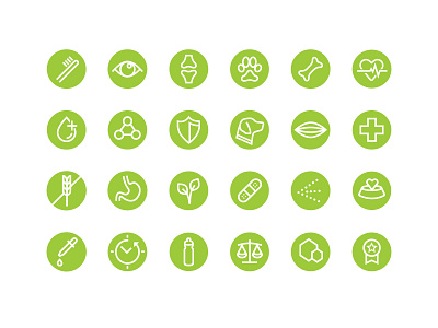 Canine health icons animal bone canine dog health iconography icons line line icons monoweight nutrition paw