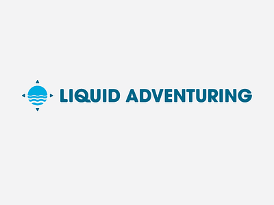 Liquid Adventuring adventure adventuring circle compass liquid logo mark q waves