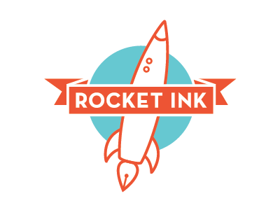 Rocket Ink logo ink logo neutraface pen rocket rocket ink