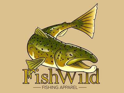 Hook Jaw Trout apparel design digital art fish fishing graphic design hunting illustration