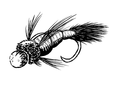 Fishing Fly fish fishing hunting illustration ink outdoors pen