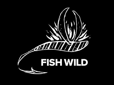 Fish Fly apparel design digital art fish fishing hunting illustration ink