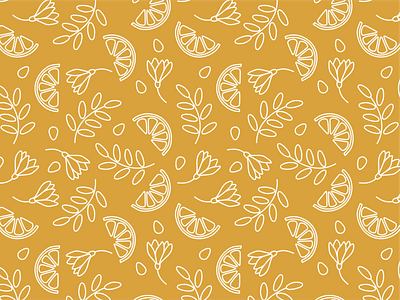 Tea Pattern graphic design illustration lemon pattern tea vector
