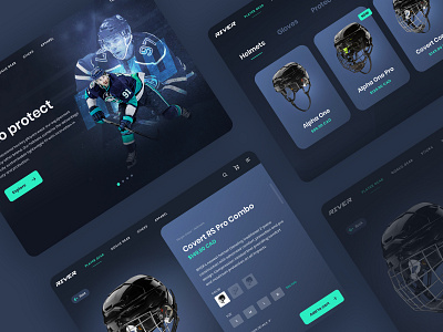 E-commerce App - River Hockey Equipment app artwork branding design hockey key visual sport ui uidesign ux