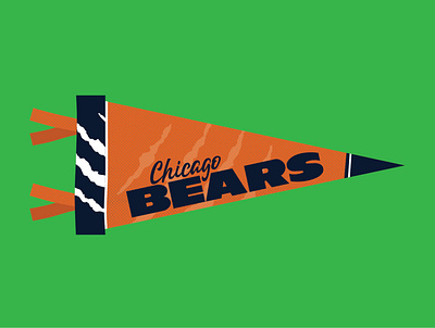 Dribble Weekly Warmup - Chicago Bears Pennant bears dribbbleweeklywarmup football illustration nfl pennant sports design team vector
