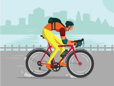 Cycle sport illustration bicycle bike cycle design flat illustration graphic design illustration racing sport vector vike sport