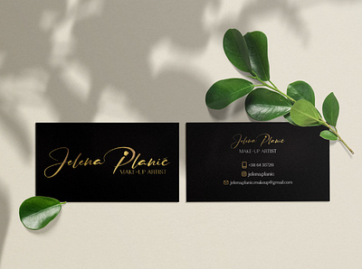 Logo for make-up artist black branding business card businesscard creative design gold graphic design logo make up makeup vector