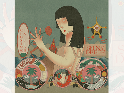 Japan Weekend design festival illustration japanese art marketing poster design procreate psychedelic