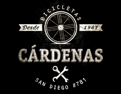 Bicicletas Cárdenas bike ilustration logo