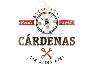 Bicicletas Cárdenas Color identity logo logotype typography vector