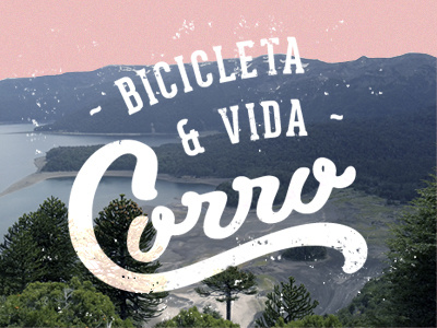 CORRO - Bicicleta & Vida brand ilustration lettering logo