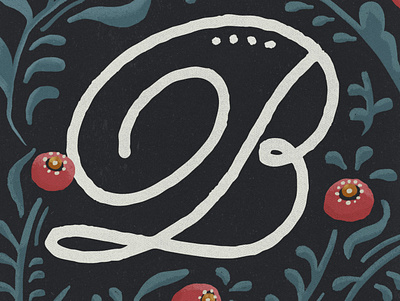B design illustration lettering rosemaling typography