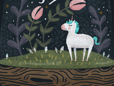 Magic design illustration terrarium unicorn